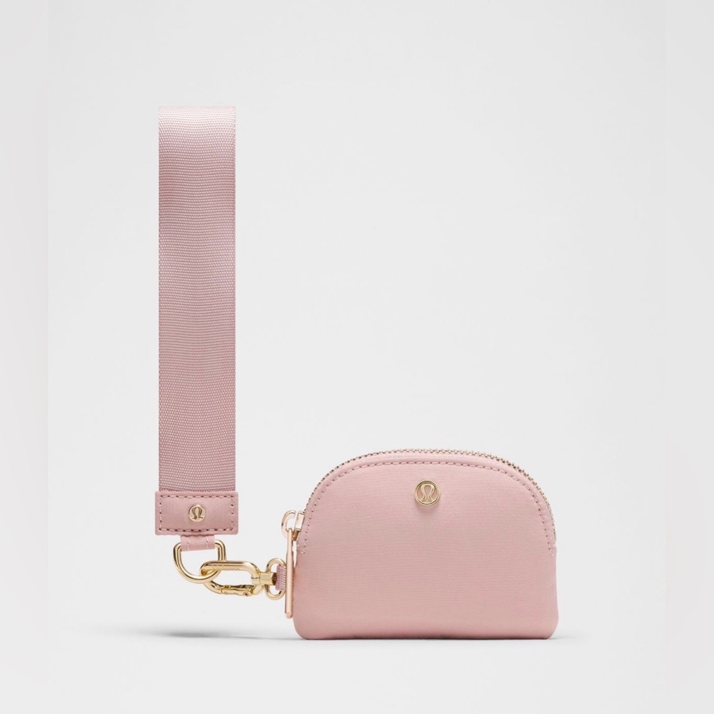 Lululemon Dual Pouch Wristlet Glitter Pink Champagne/ Mink Berry/ Gold - Picture 8 of 9